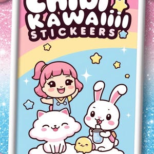 Kawaii Chibi Anime Stickers – Cute Japanese Style Sticker Pack for Journals, Laptops & Scrapbooking