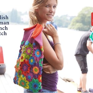 Bunte Blumen Tasche - Einfaches Häkelmuster, Sommer Mode Vibes (Englisch, Niederländisch, Französisch, Deutsch)