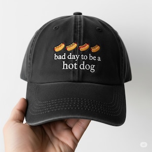 Funny Baseball Classic Dad Hat Bad Day To Be a Hot Dog Embroidered Cap 4th of July Summer Hat Trendy Patriotic Fourth of July Hat