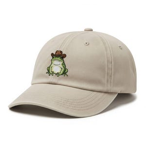 Embroidered Cowboy Frog Classic Baseball Cap Funny Animal Western Style Hat Rodeo Cap Outdoor Casual Unisex Vintage Gift
