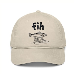 Fih Shoes Fish Embroidered Baseball Cap: Funny Fishing Meme Hat