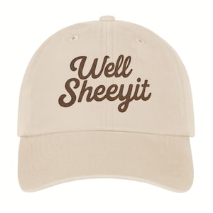 Embroidered Well Sheeyit Hat Classic Baseball Cap Funny Southern Saying Cap Country Humor Embroidery Vulgar Retro Distressed Trucker Hat
