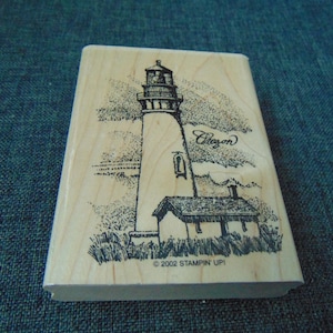 Stamping Up Oregon Light House Wood Stamp