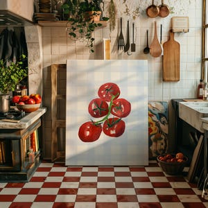 Tomato Wall Art Print, Printable Poster, Farm Wall Decor, Trendy Wall Art, Preppy  Apartment Print , Digital Downloadable Wall Art