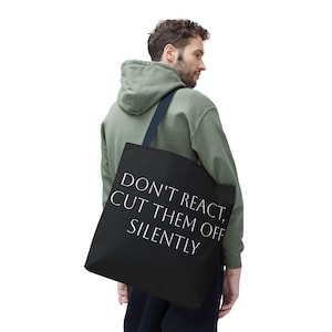 Chic AOP Tote Bag - Minimalist Design, Inspirational Quotes, Everyday Use, Gift Idea, Eco-Friendly, Stylish Accessory
