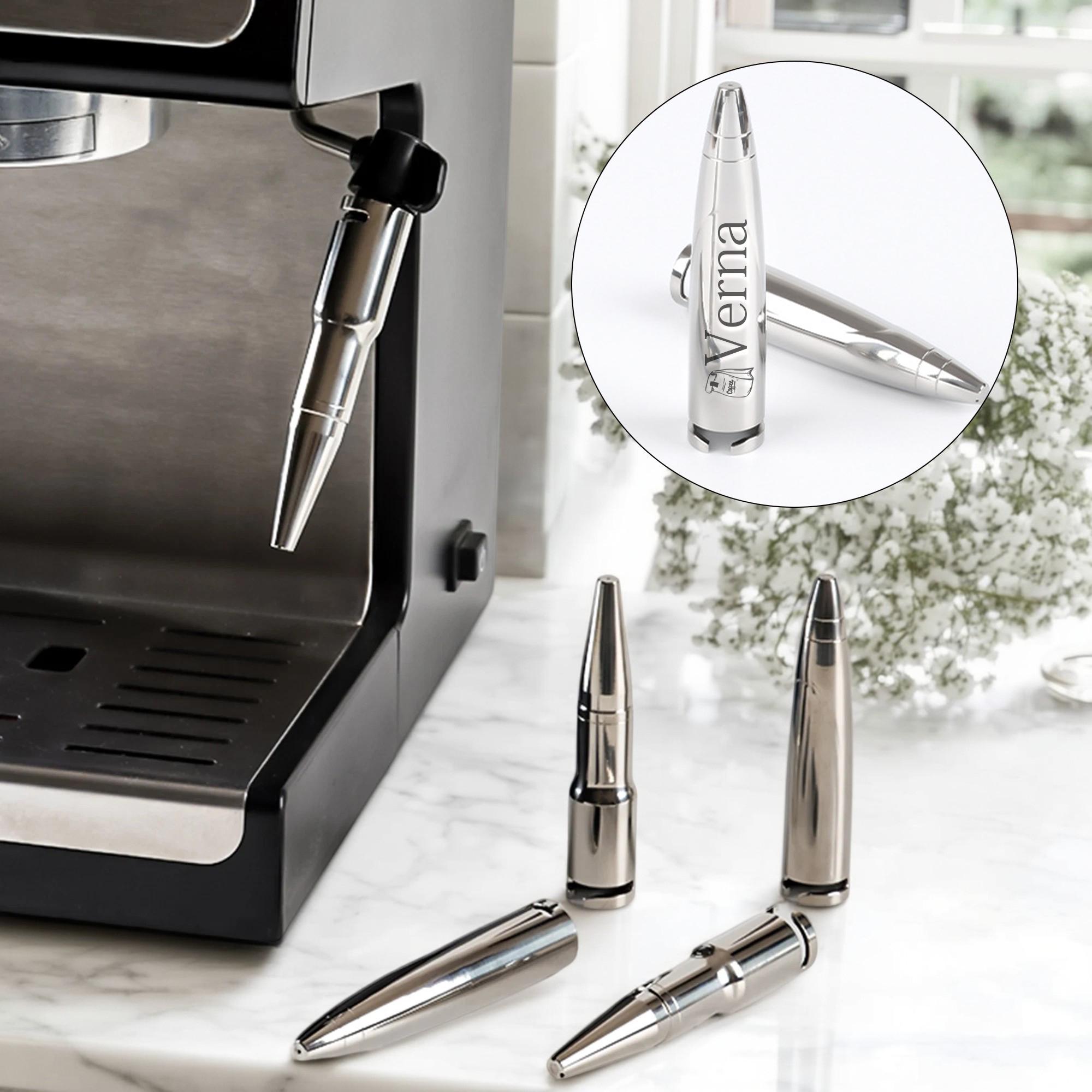 パーソナライズされた刻印入りコーヒーマシン用スチームワンド