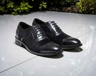 Handmade Black Leather Dress Shoe | Men's Formal Oxford Shoes - Etsy