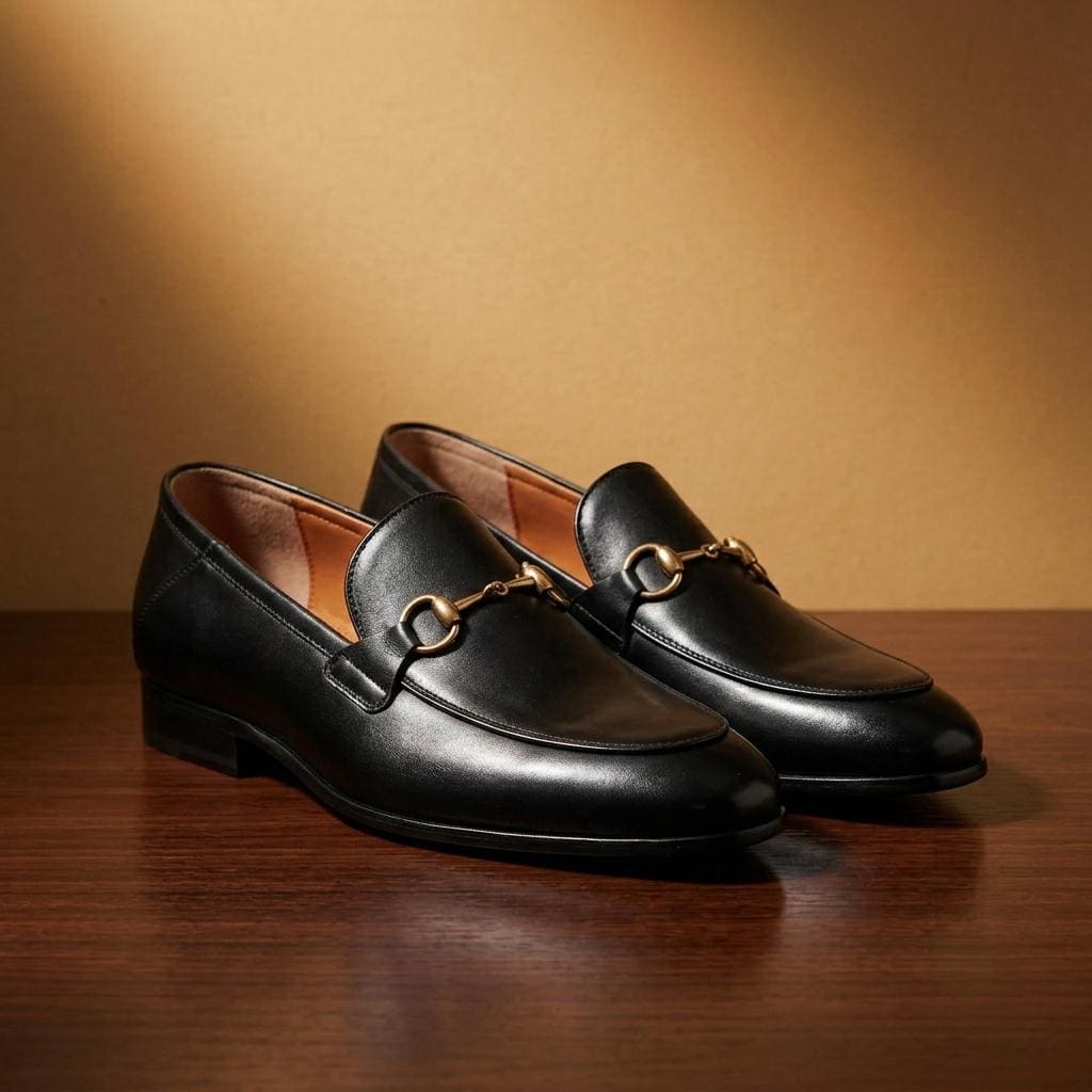 black dress shoes with buckle Leather Loafers Men Party Wear Fashion Shoes, Men's Business Casual day comfort MerchCategory1:RS26 RTW LEIFENY 5 Pack Matte Rent or Try On:Rent