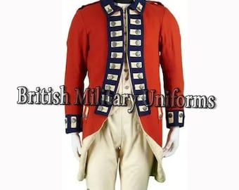 赤いウールのイギリス陸軍制服：18世紀独立戦争のレッドコート - Etsy 日本