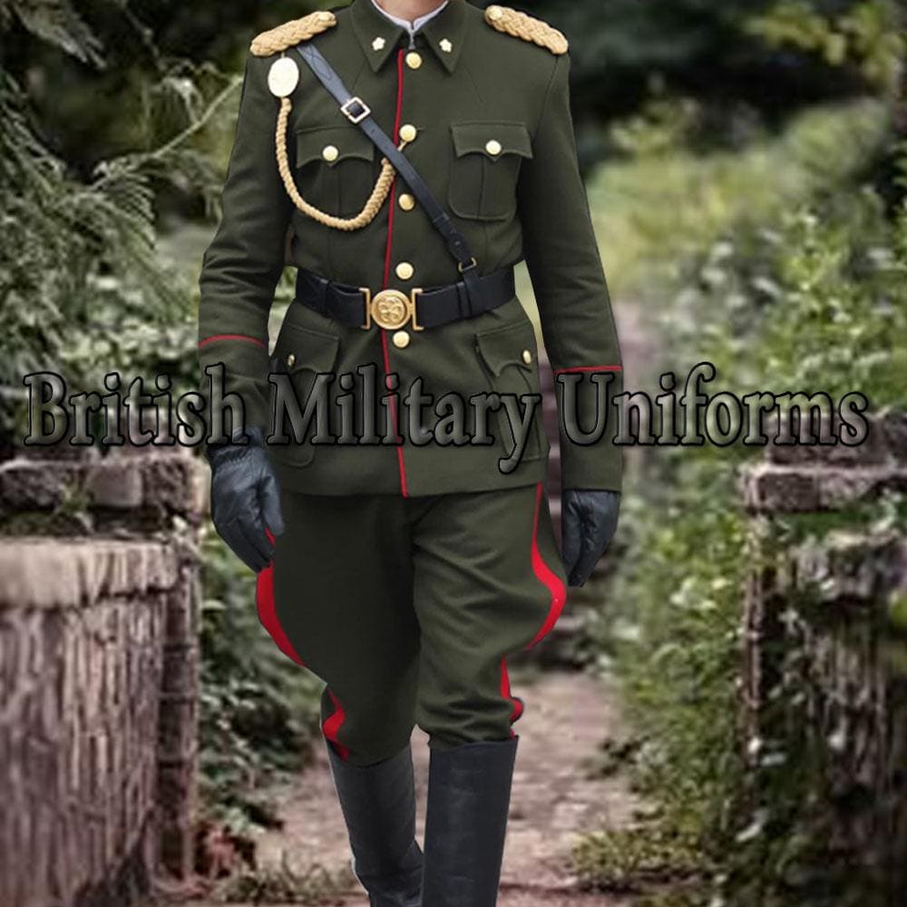Military Officer Uniform, Historical Reenactment Costume, Olive Green Wool Coat, Military Officer Uniform, Historical Reenactment Costume, Olive Green Wool Coat,
