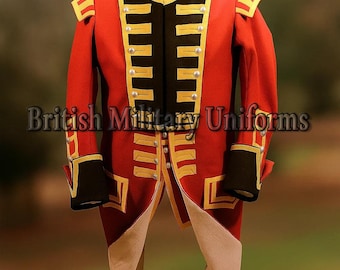 Red Wool British Military Jacket: 60th Regiment Hussar Uniform