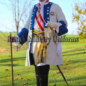 18th Century Wool Military Jacket: British Revolution War, Custom Made