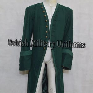 Mantel, Regency Mode, 18.Jahrhundert, Militär Gehrock, Steampunk Mantel, Viktorianischer Gehrock, Männer Grüner Wollmantel
