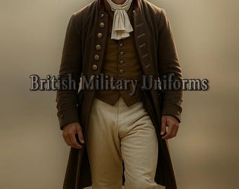 Men's Brown Wool Frock Coat: Victorian Regency Steampunk Costume