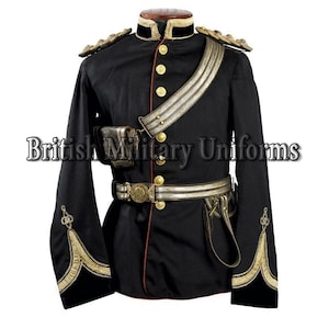 Black Wool British Officer&#39;s Coat: Military General Jacket