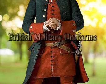 赤いウールのイギリス陸軍制服：18世紀独立戦争のレッドコート - Etsy 日本