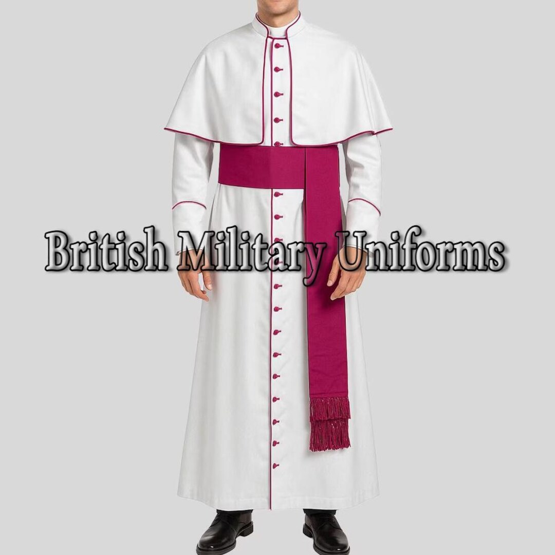 White Cotton Catholic Clergy Cassock Robe: Roman Vestment - Etsy