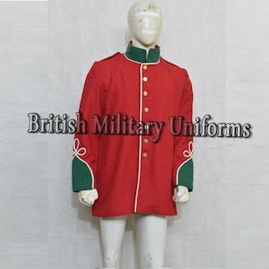 British Zulu War Uniform Tunic, British 24th Foot Tunic, Regiment Tunic, Military Hussar Jacket, 18th Century Jacket, Men's Red Wool Jacket