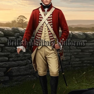 Wool British Red Coat Uniform: Revolutionary War, Custom Made