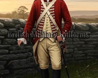 赤いウールのイギリス陸軍制服：18世紀独立戦争のレッドコート - Etsy 日本