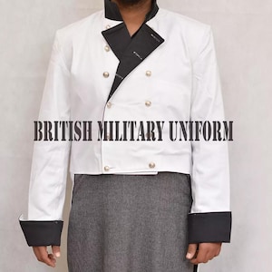 1830 Regency Tailcoat, Military Tailcoat, Jane Austen Tailcoat, Victorian Tailcoat, Colonial Tailcoat, Men&#39;s White Cotton Tailcoat Fast Ship