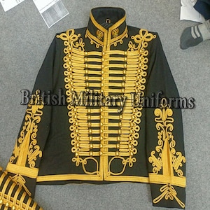 Custom Order Fee For Men&#39;s Black Wool Hussar Jacket