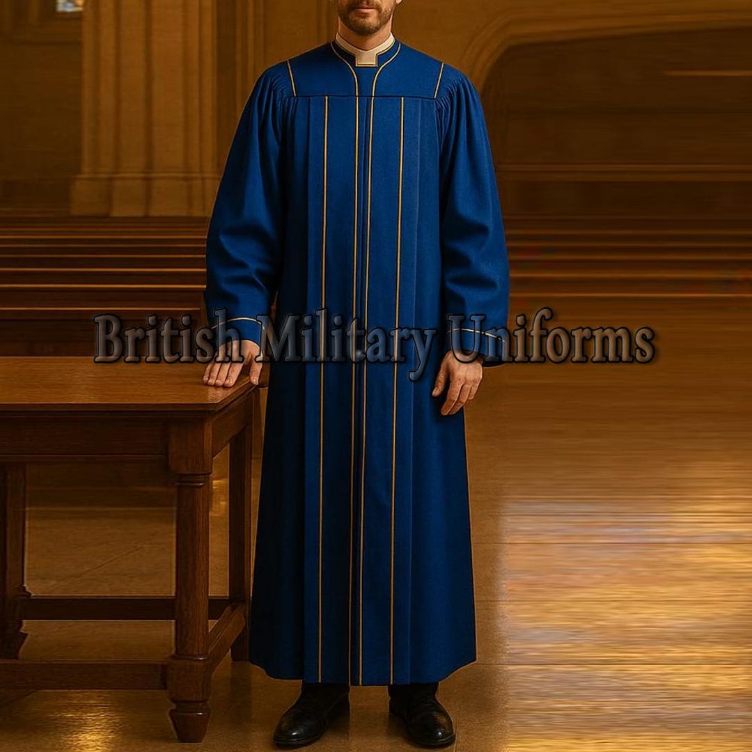 Royal Blue Wool Clergy Robe: Custom Tailored Churchman Attire - Etsy