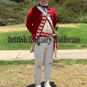 Wool British Red Coat: Revolutionary War Reenactment Uniform