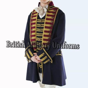 British Naval Coat, Royal Naval Uniform, British Frock Coat, Naval Officer Uniform, Midshipman Frock Coat, Navy Blue Wool British Uniform