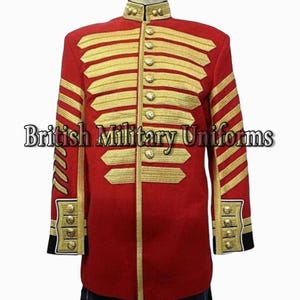 Red Wool British Grenadier Jacket: Historical Reenactment Coat