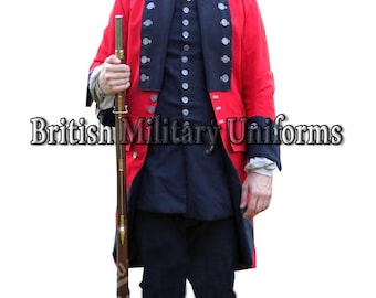イギリス軍のレッドコート衣装：18世紀のウール製独立戦争時の制服