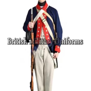 Navy Blue Wool Revolutionary War Frock Coat: 1770s Colonial, Reenactment Costume