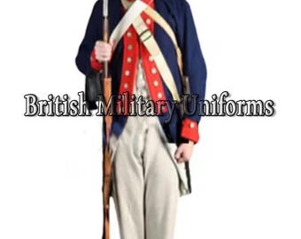 Abrigo de lana azul marino de la Guerra de la Independencia: traje colonial de la década de 1770 para recreación histórica