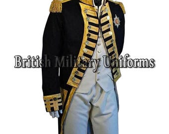 英国海軍中将ウールジャケット：スチームパンクな将校コスチューム
