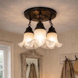 Vintage 1930s Ceiling Light Fixture - Etsy