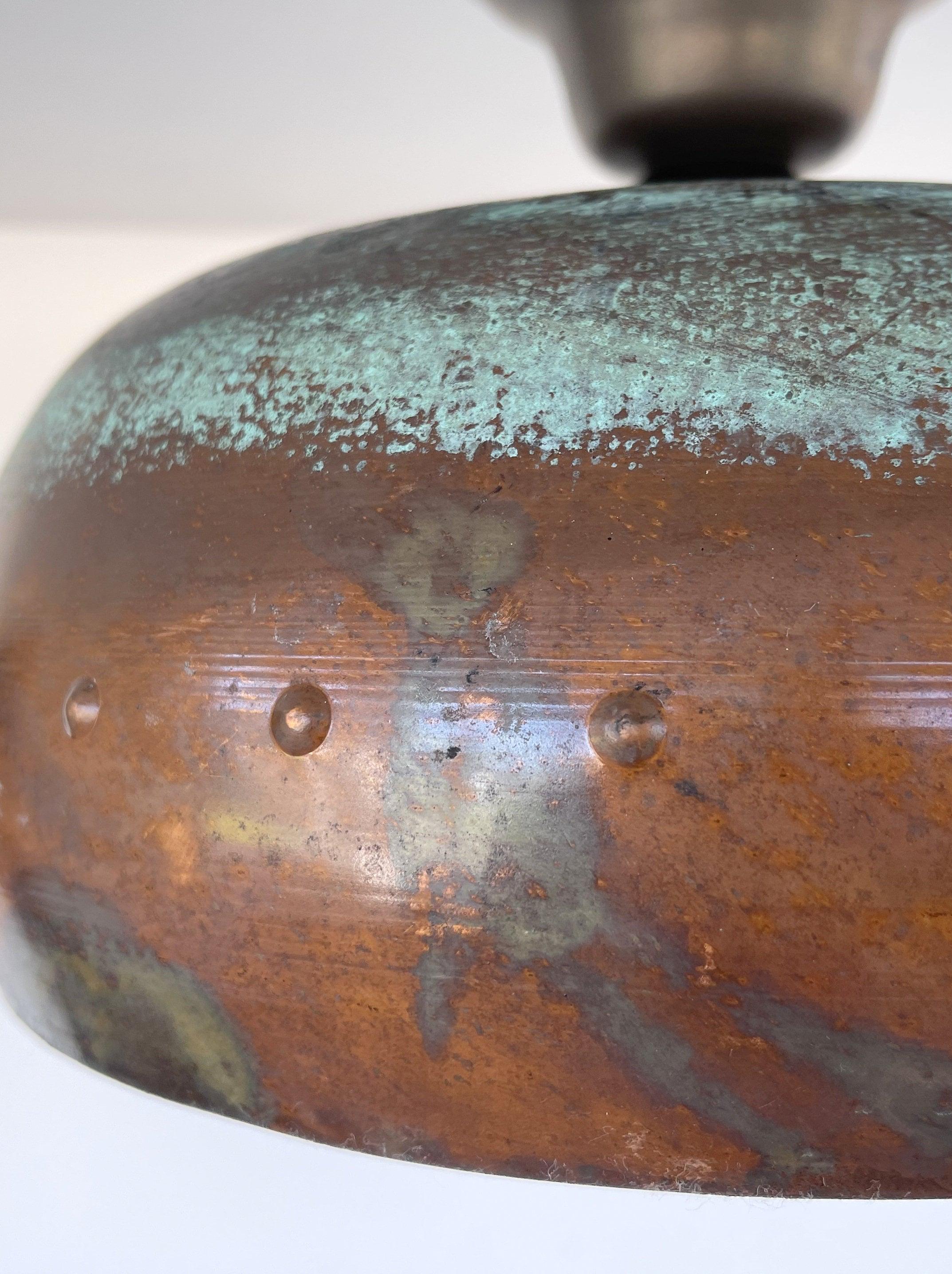 Rustic Copper Patina Metal Farmhouse Ceiling Light - Lighting Fixture ...