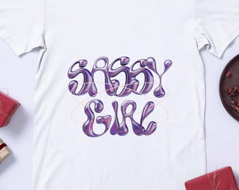 Metallic Sassy Girl Design | Typography (Digital File