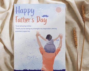 Editable Father's Day Card | Canva Dad Greeting (Digital Download)