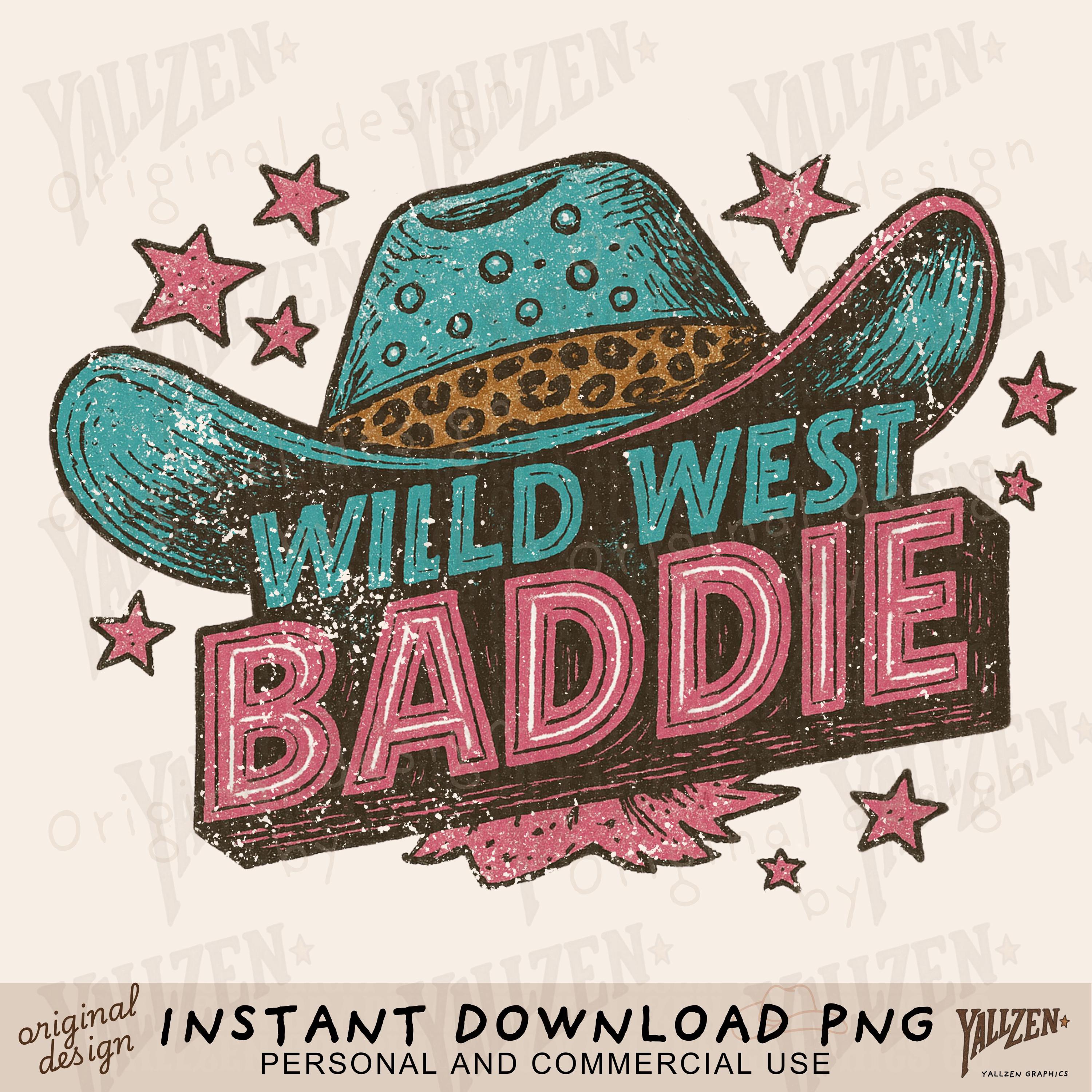 Wild West Baddie Clipart, Cowgirl Hat Digital Download, Pink  display picture 3