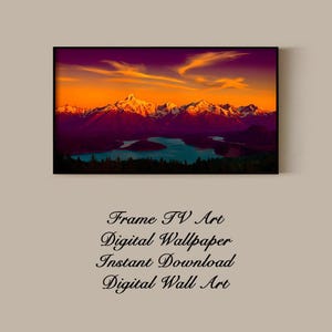 Sunset Mountain Landscape for Samsung Frame TV Art (Digital Download)