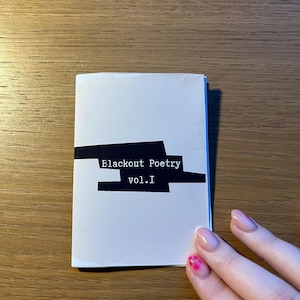 Blackout Poetry Zine - recueil de poèmes, mini zine