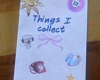 Things I Collect Zine- trinket girl, physical media, cute things