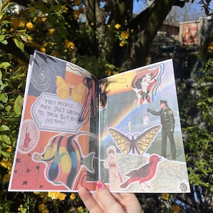 Collage Zine- handmade, bunt, Magazin, nachhaltig, Sammlung, Kunst