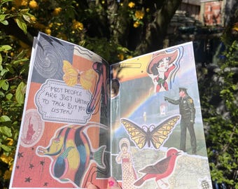 Collage Zine- handmade, colourful, magazine, sustainable, collection, art