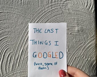 Die letzten Dinge, die ich gegoogelt habe - Lustiges Comic Zine - Mini Magazin, Broschüre, Humor Geschenkidee