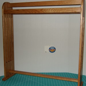 Oak misson style quilt rack