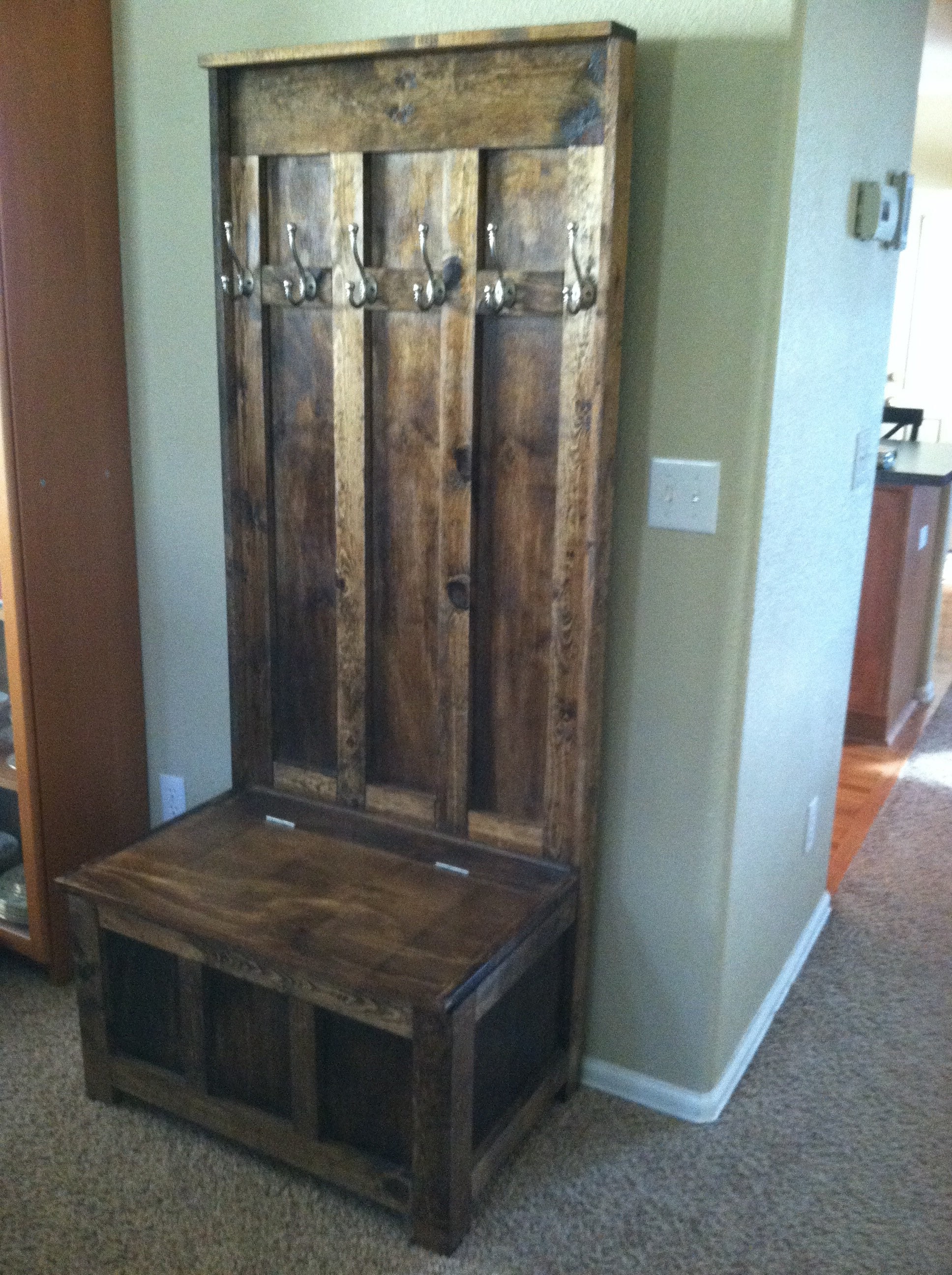 Old Door Hall Tree Etsy