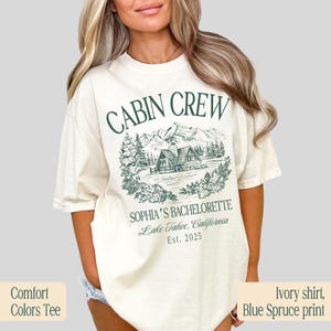 Custom Cabin Crew Bachelorette T-Shirt: Mountain Bridal Party Tee