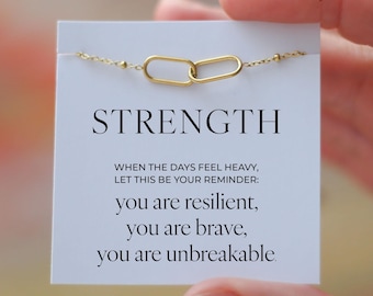Pulsera de Fuerza: Eres Resiliente, Valiente, Un Regalo Irrompible para Tiempos Difíciles