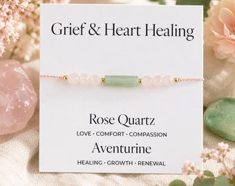 Grief & Comfort Bracelet – Rose Quartz Aventurine Symbol of Love, Strength and Comfort After Loss